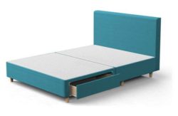 Studio by Silentnight Simple Double 2 Drawer Bed Frame-Teal.